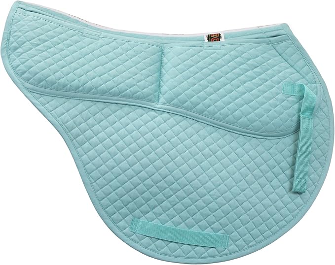 ECP Equine Comfort Products All-Purpose Contoured Correction Saddle Pad with Adjustable Memory Foam Inserts for Custom Support, Non-Slip, Shock Absorbing, 22” Spine, 19.5” Drop-PawvioPets