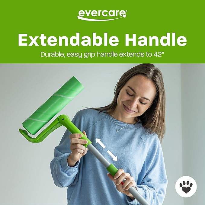 Evercare Easy-Store Mega 25 Layer Extended Handle Pet Lint Roller-PawvioPets