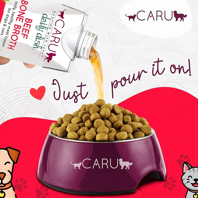 CARU Daily Dish Beef Broth Meal Topper for Dogs and Cats - 1.1 lbs.-PawvioPets