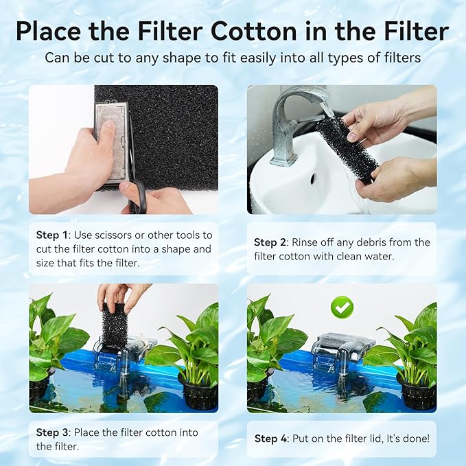 Aquarium Filter Sponge Pad, Filter Media Foam Sponges, Filter Accessories for Fish Tanks and Ponds (18.5"x18.5"x1.6", 35PPI, 1 Pack)-PawvioPets