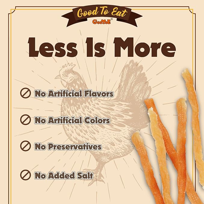 Gootoe Soft Chicken Sticks 1 lb, All Natural, Grain-Free, High-Protein, Healthy & Easily Digestible, Soft Texture, Resealable-PawvioPets