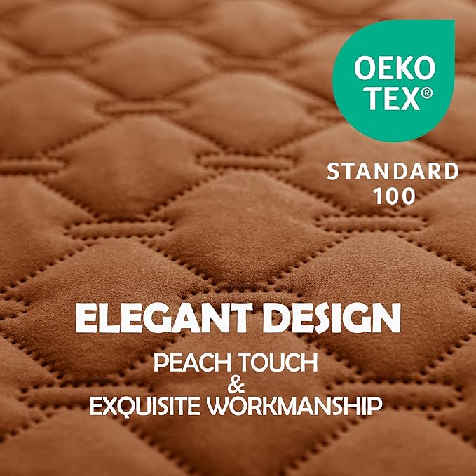 gogobunny 100% Double-Sided Waterproof Dog Bed Cover Pet Blanket Sofa Couch Furniture Protector for Puppy Large Dog Cat, Reversible (32x53 Inch (Pack of 1), Dark Pumpkin/Light Pumpkin)-PawvioPets