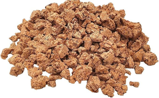 Cork Bark Nuggets (3/8"- 3/4") - Cork Bits (10-20mm) - Natural Cork Bits for Orchids, Air Plants, Reptiles & Terrariums (5 quarts)-PawvioPets
