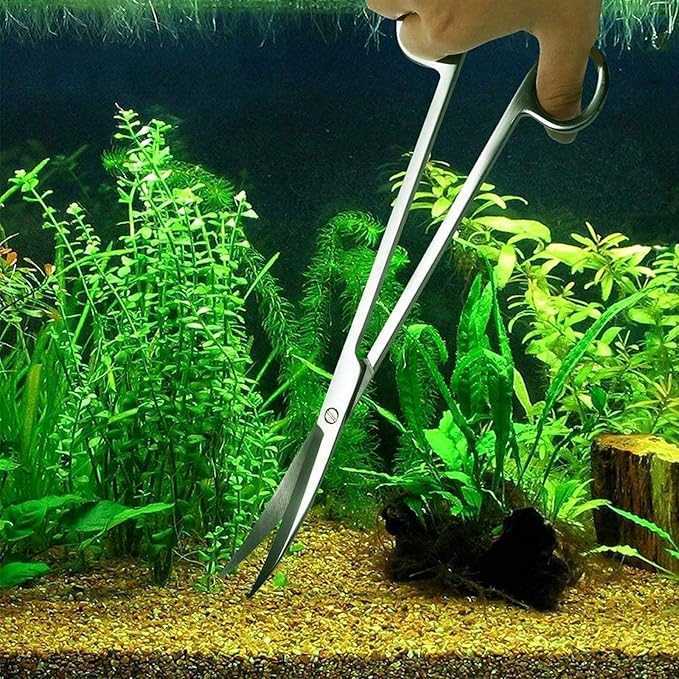 Aquarium Aquascaping Tool, Long Tweezers Scissors Spatula, 4 in 1 Stainless Steel Aquatic Plants Set for Fish Starter Kits, Aquariums Tank and Terrarium-PawvioPets
