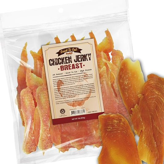 Gootoe Chicken Breast Jerky Dog Treats 1 lb, All Natural, Grain-Free, High-Protein, Low Fat, Healthy & Easily Digestible-PawvioPets