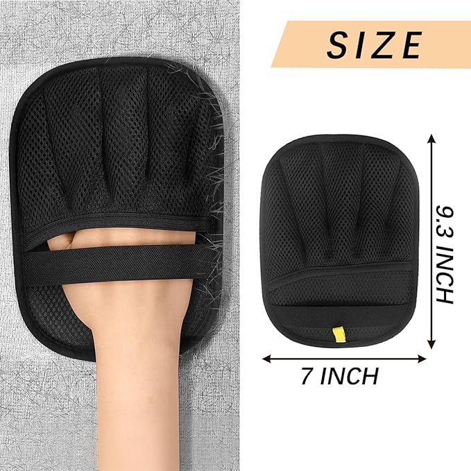 3 Pcs Magic pet Hair Remover Glove - Reusable & Easy-to-Clean cat and Dog Fur Brush for Effortless Grooming, Upgraded Grip and Large Size for Better Coverage-PawvioPets