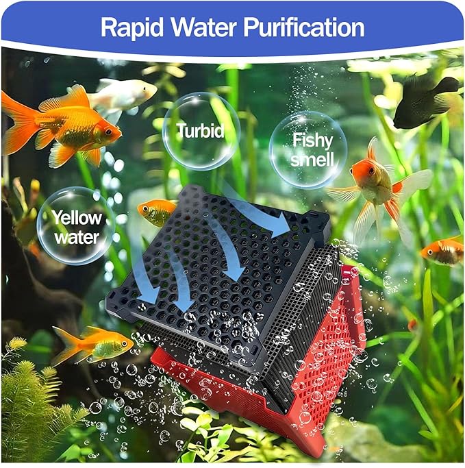 2 PCS 2026 New Pure Cube Water Trough Filter 2.0, Eco-Aquarium with Honeycomb Charcoal, Super Strong Filtration Activated Carbon Filter Media for Fish Tanks, Horse Troughs, Ponds & Livestock Tanks-PawvioPets