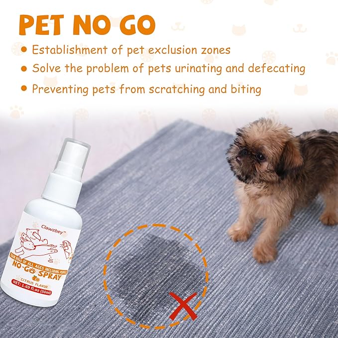 Dog Potty Spray Set, No-Go Spray & Potty Training Spray, Puppy Essentials, Stops Urination & Marking, Indoor and Outdoor Use (1.69 fl oz)-PawvioPets