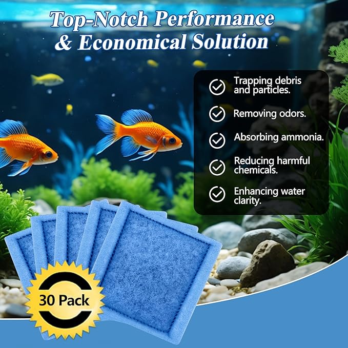 Aquarium Filter Cartridge for Fish Tank: 30-Pack for Rite-Size C & EZ-Change #3 Replacement Cartridge Compatible with Marineland Penguin PRO 275/375 & Original 200/350 & Aqua-Tech Filter 20-40/30-60-PawvioPets