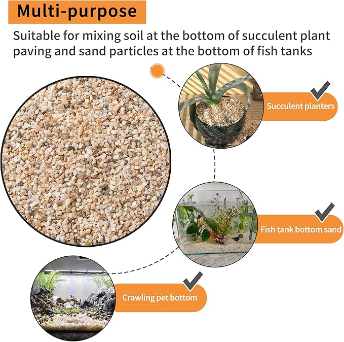 2lb Mixed Sand Rocks Pebbles Pumice Potting Soil Amendment Succulent Cactus Bonsai Gritty Rock Decorative Gravel for Succulents, Bonsai, Vase Fillers,Terrarium Plants-PawvioPets