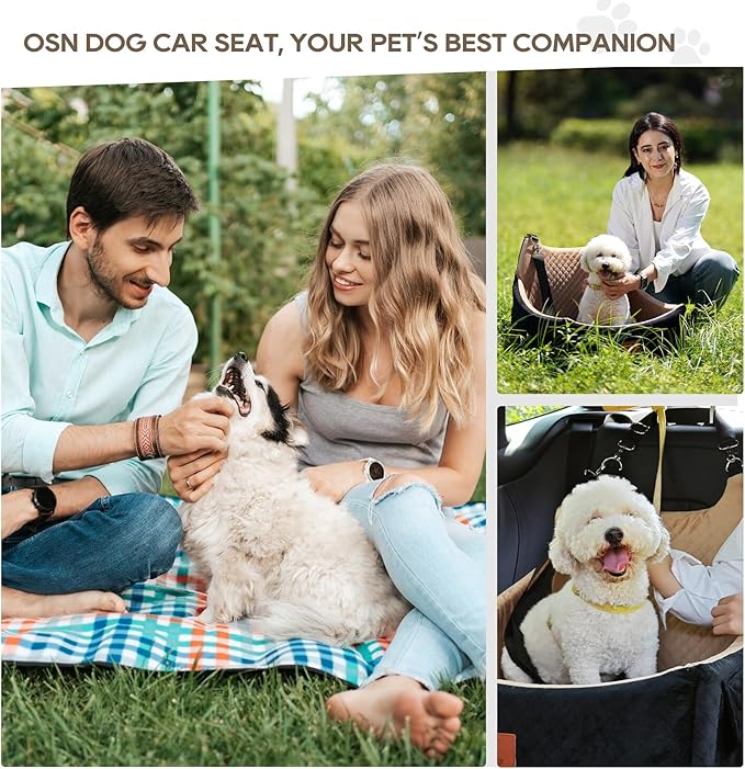 Dog Booster Car Seat for Medium and Small Sized Dogs Pet Car Bed Easy to Remove and Washable with Thickened Cushion Fits Cars Trucks and SUVs-PawvioPets