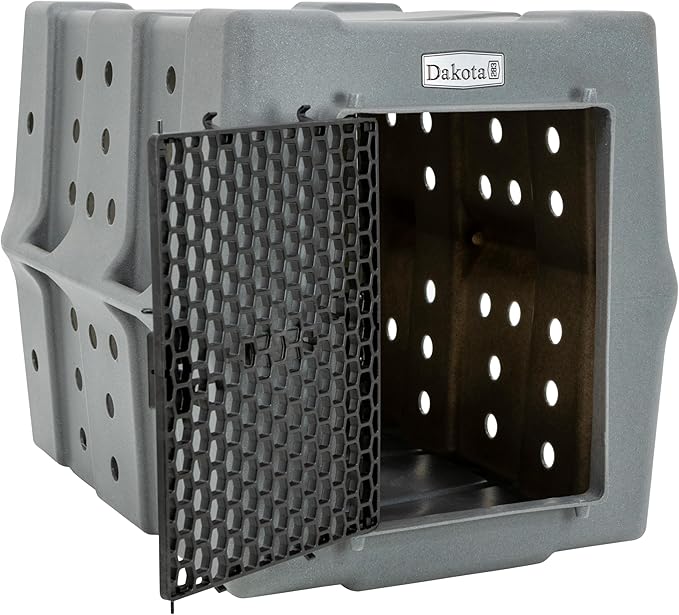 Dakota 283 Crate - Canine Rough and Tough Economy Kennel (Dark Granite, Large)-PawvioPets