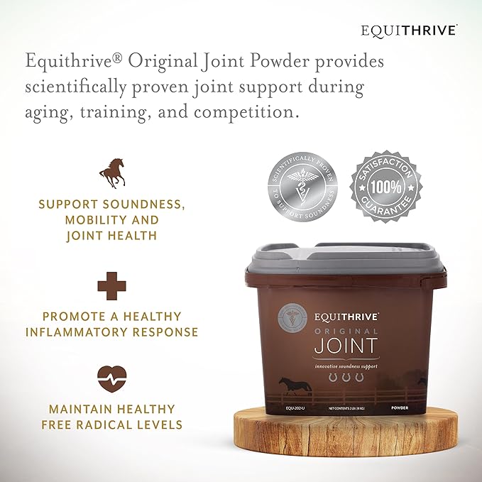 Equithrive Original Joint Supplement Powder with Resveratrol and Hyaluronic Acid for Horses, Equine Care, 2 lbs-PawvioPets