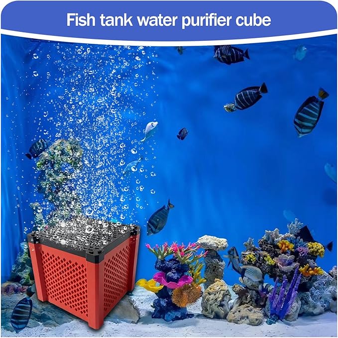2 PCS 2026 New Pure Cube Water Trough Filter 2.0, Eco-Aquarium with Honeycomb Charcoal, Super Strong Filtration Activated Carbon Filter Media for Fish Tanks, Horse Troughs, Ponds & Livestock Tanks-PawvioPets