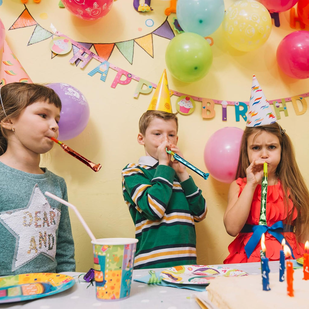 Party Blowers, 25 PCS Party Blowers for Kids, Party Blowouts, Party Noise Makers Horns, Birthday Blowers Noisemakers Blow Horns Party Whistles Favors for Birthday Christmas New Years Events