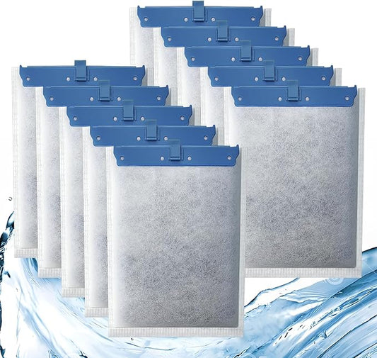 10 Pack Filter Cartridge for Whisper Bio-Bag Filters, Large Aquarium Replacement Filter Cartridges for Whisper Filters 20i,40i/IQ20,30,45,60/PF20,30,40,60 and ReptoFilter-PawvioPets