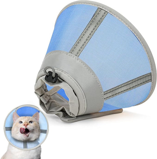 Cat Cone Collar Soft, Cat Recovery Collar for Large Medium Small Cats Kittens, Kitten Cone Alternative After Surgery-PawvioPets