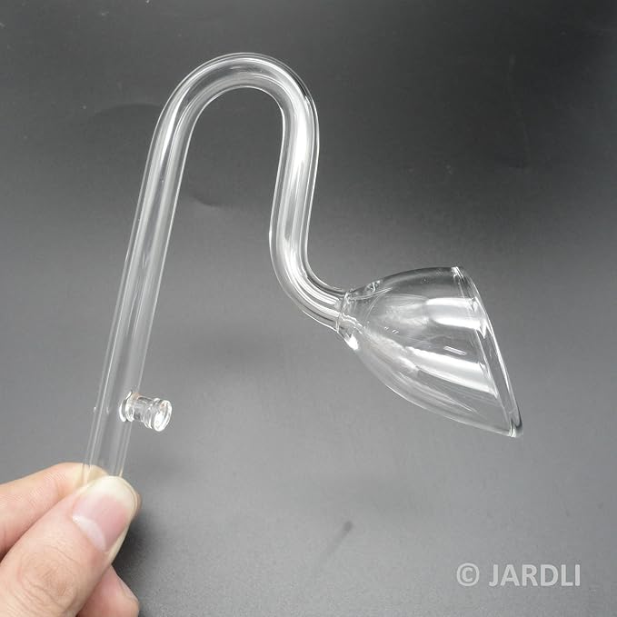 Glass Lily Pipe Outflow for Aquarium Planted Tank (10mm for 9/12mm (3/8" ID) tubing)-PawvioPets