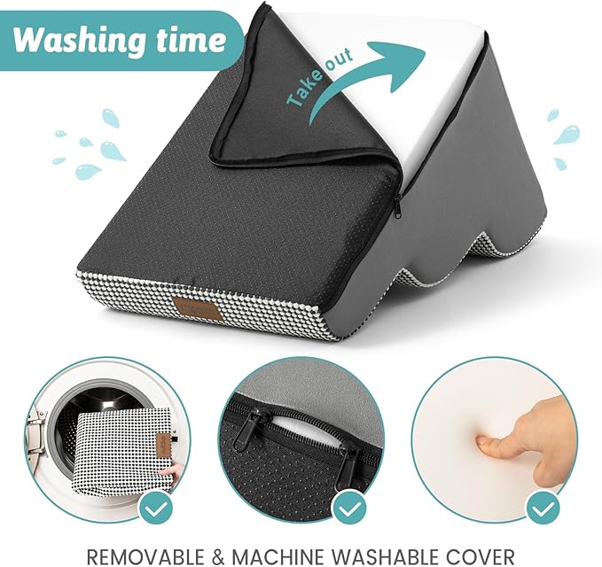 Dog Stairs for Small Dogs 15.7" H, Curved Dog Step for Puppy, Older Cat, Medium Pet Ramp for Sofa, Couch or Chair, Ladder with High Density Foam, 15.7x22.4x15.7 inch, 3 Step, White Black-PawvioPets