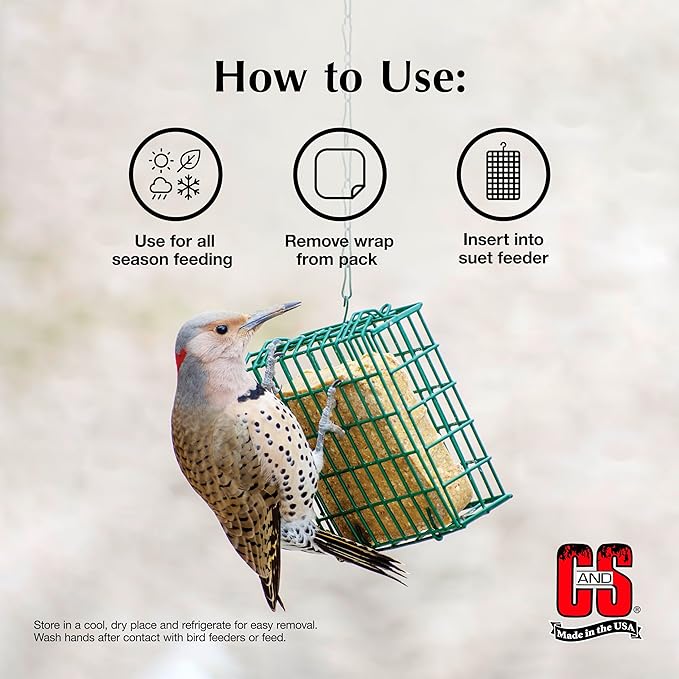 C&S Suet Variety Value Pack, Peanut Delight Dough & Berry Treat 24 Pack-PawvioPets