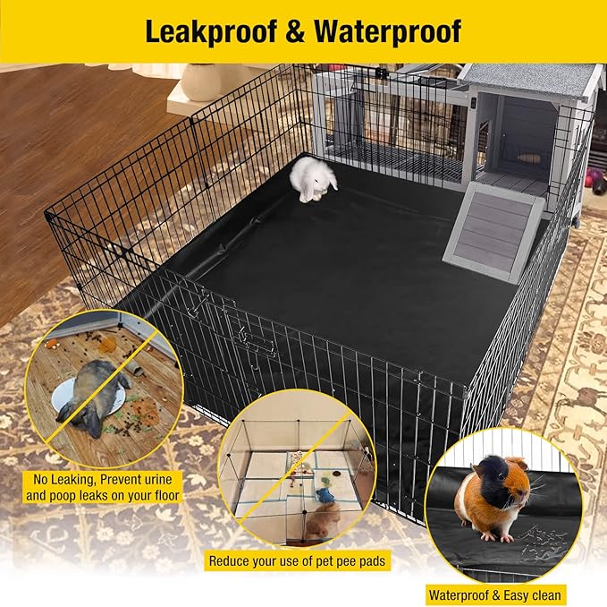 Aivituvin Rabbit Pen Indoor Bunny Pet Playpen Large Guinea Pig Outdoor Exercise Run Pet Enclosure-Playpen ONLY-PawvioPets