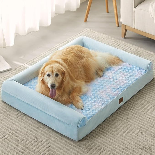 BFPETHOME Dog Beds for Large Dogs, Orthopedic Dog Bed for Medium Large Dogs,Big Waterproof Couch Pet Bed with Removable Washable Cover-PawvioPets