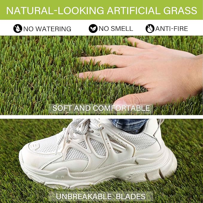 Dog Grass Pads 5 x 10 FT in Artificial Grass Pee Pads for Dogs Potty Fake Grass Rug Turf Mat for Dogs Training Indoor Outdoor Garden Lawn Artificial Grass Rug-PawvioPets