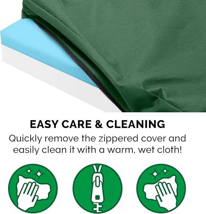 Furhaven Water-Resistant Cooling Gel Dog Bed for Medium/Small Dogs w/ Removable Washable Cover, For Dogs Up to 35 lbs - Indoor/Outdoor Logo Print Oxford Polycanvas Mattress - Forest, Medium-PawvioPets