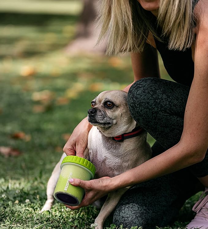 Dexas Green Small Dog Paw Cleaner for Dogs - Premium Quality Pet Supplies and Dog Accessories - Cleans Mud and Dirt - Easy to Use and Clean - Patented Product - BPA Free-PawvioPets