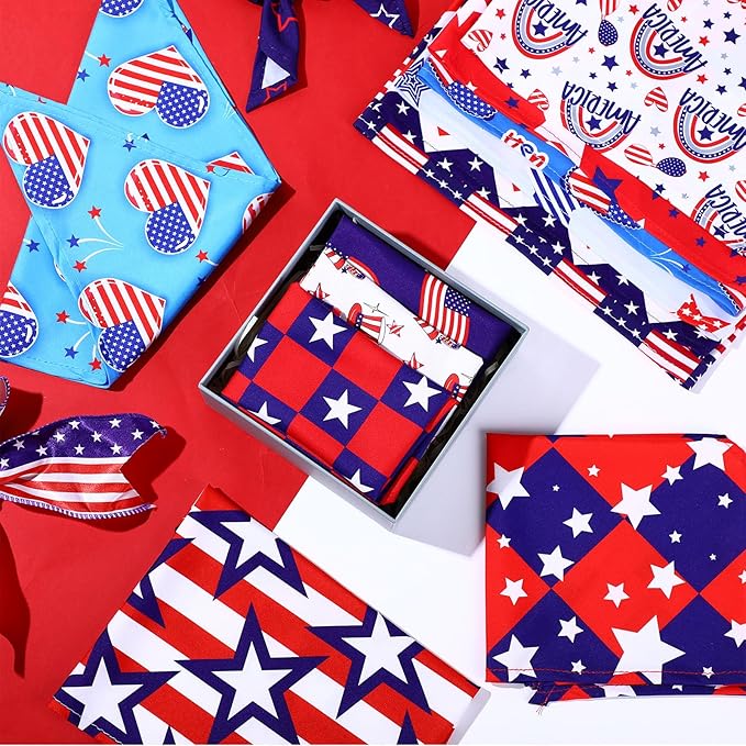Abbylike 200 Pcs Patriotic Dog Bandanas Bulk Labor Day Bandanas for Dogs Triangle Kerchief Scarf Set for Puppy Small Medium Large Workers' Veterans Day Costume Accessories (25.6 x 17.7 x 17.7 Inch)-PawvioPets