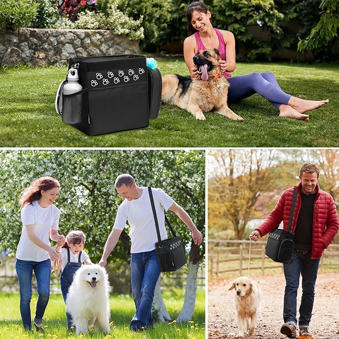 Dog Travel Bag - Airline Approved, 2 Food Containers, 2 Bowls, Treat Pouch & Accessories-PawvioPets