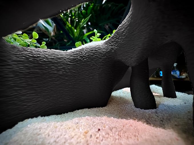Aquarium & Terrarium Corner Cave – Faux Mangrove Root Hideout for Fish, Shrimp, Geckos, Snakes – Natural-Look Reptile Tank Decor in Textured Root Style (Charcoal, 7.5" x7.5''x4)-PawvioPets