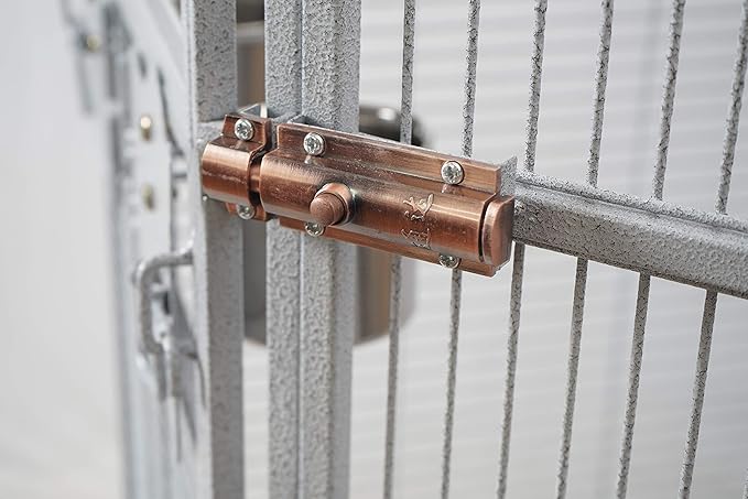 Corner Bird Cage for Cockatiel Parakeet Black and White (White Vein)-PawvioPets