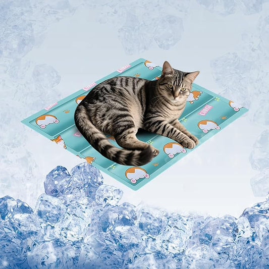 Dog Cooling Mat, Cooling Mat for Dogs & Cat, Provides Instant Relief for Small, Medium, Large Dogs, Washable, Non-Slip Design, Perfect for Hot Summer Days to Keep Pets Comfortable(Small 20''*16'')-PawvioPets