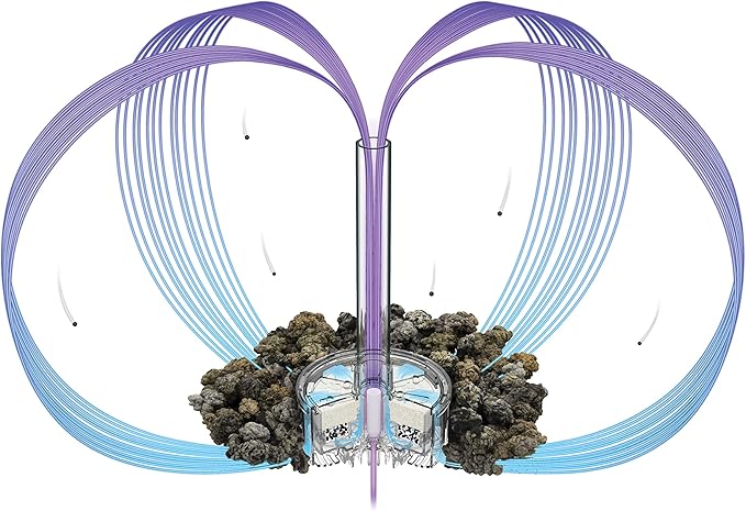 biOrb Classic 15 Acrylic 4-Gallon Aquarium with White LED Lights Modern Compact Tank for Tabletop or Desktop Display, Silver-Trimmed Tank-PawvioPets