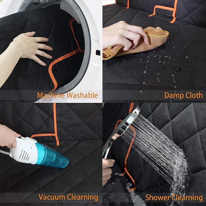 Car Seat Protector, 600D Heavy Duty Car Seat Cover for Dogs, Waterproof Dog Car Seat Cover for Back Seat, Scratch Proof Nonslip Seat Cover for Dogs in Car-PawvioPets