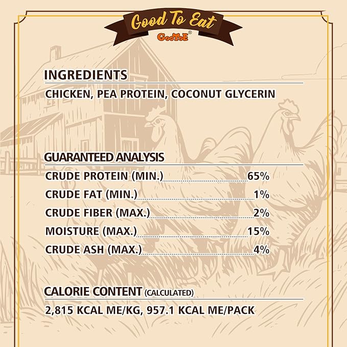 Gootoe Chicken Dog Treats – Chicken Roll 12oz – All Natural, Grain-Free, Low Fat, Premium Training Chews, Healthy & Easily Digestible-PawvioPets