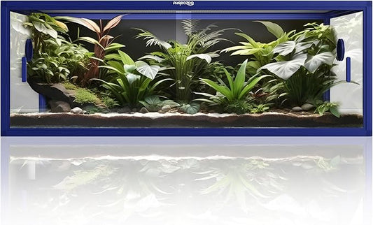 85 Gallon Snake Enclosure, Front Opening Reptile Tank for Easy Maintenance, Reptile Terrarium with Top Screen Ventilation 48''x24''x18''-PawvioPets
