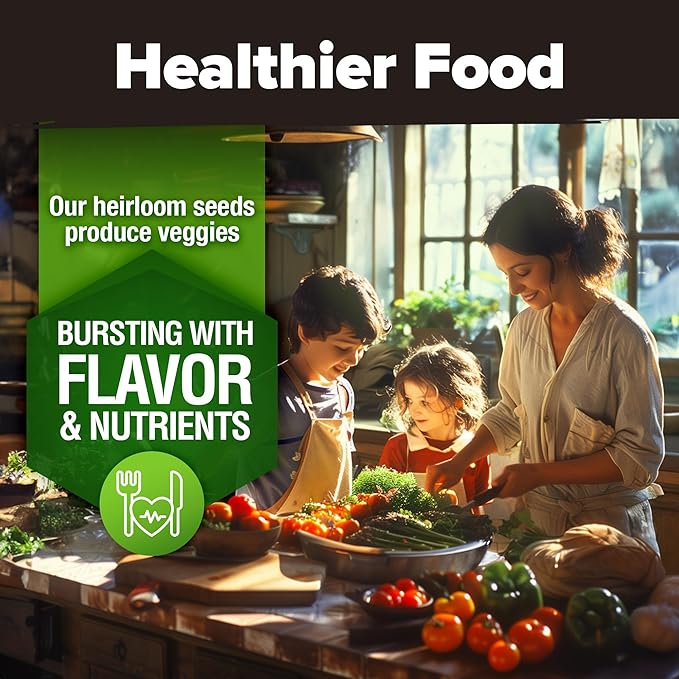 32 Heirloom Vegetable and Fruit Seeds for Planting - 16,000+ Seeds | Non-GMO Survival Seed Vault | High Germination | 32 Varieties of Vegetable Seeds for Your Home Survival Garden-PawvioPets