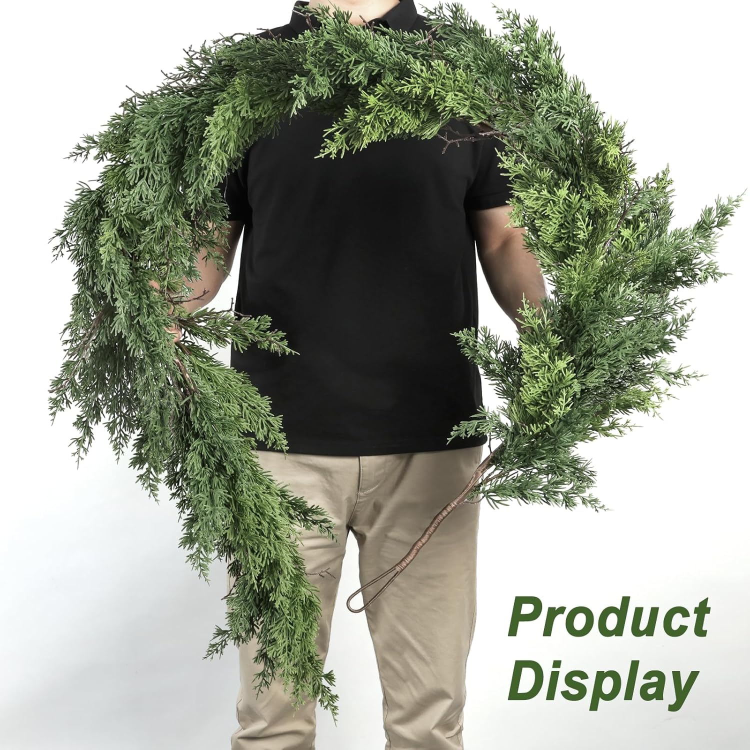 Artgar 6 Ft Christmas Garland - Cedar Garland - Cypress Garlands - Real Touch Pine Garlands - Garland Christmas Decorations for Home Dining Table Mantel Porch Winter Christmas Decor