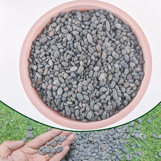 2.4lb River Rocks Pebbles for Plants & Succulents, Decorative Outdoor Landscaping & Aquarium Garden Rocks-PawvioPets