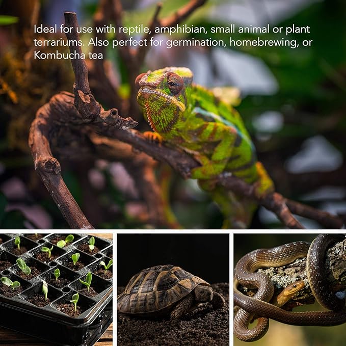 BN-LINK Reptile Heating Pad 8" X 12" with Adjust Knob, Adjustable Temperature Electric Indoor Under Tank Terrarium Heating Mat Waterproof for Turtles, Lizards, Frogs, and Other Reptiles-PawvioPets