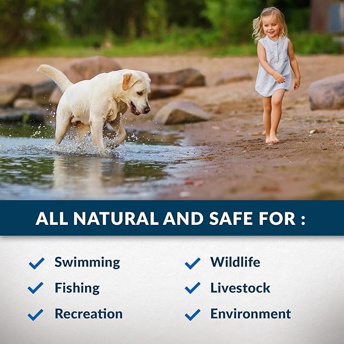 Airmax Twilight Blue Pond Dye 4X Concentrate for Outdoor Ponds & Lakes, Natural Pond Colorant & Beauty Enhancer, Block Ultraviolet Rays, Fish, Bird & Livestock Safe, Easy Liquid Application,1 Quart-PawvioPets