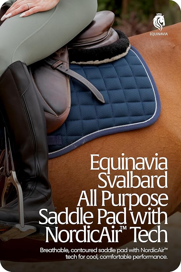 Equinavia Svalbard NordicAir™ Tech All Purpose Saddle Pad | Breathable Micromesh | Contoured Shape-PawvioPets