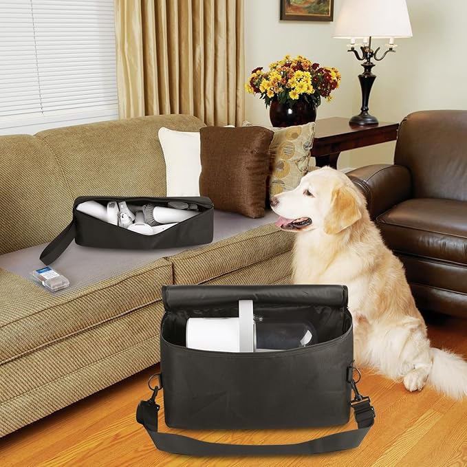 Beautyflier Pet Grooming Supplies Organizer, Protective Tote Bag Case for Pet Grooming Kit & Vacuum Suction Dogs Cats Hair, Travel Pouch Bag for Pet Dog Grooming Vacuum Kit, Bag Only (Black)-PawvioPets