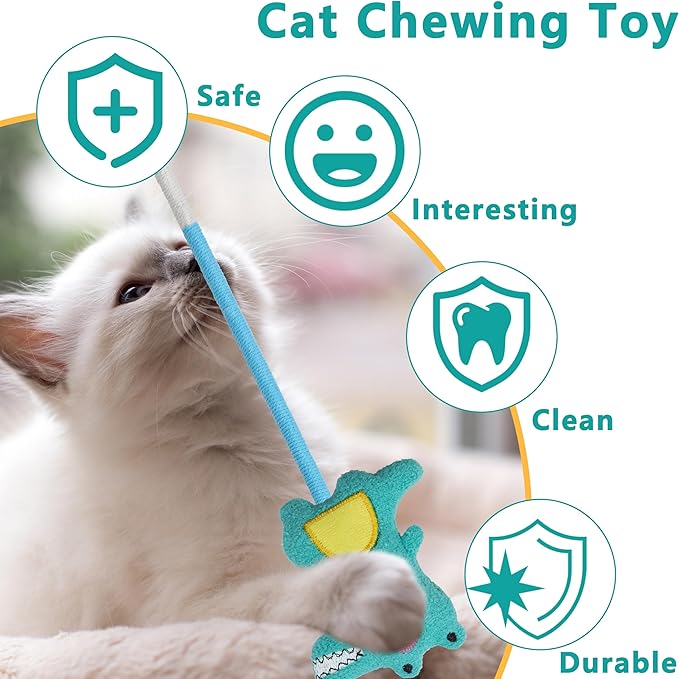 3pcs Safe Cat Rope Toy with Catnip,Teeth Clean Toy for Cat, Cat Chew Toys for Indoor Cat,Kitten Interactive Toys-PawvioPets