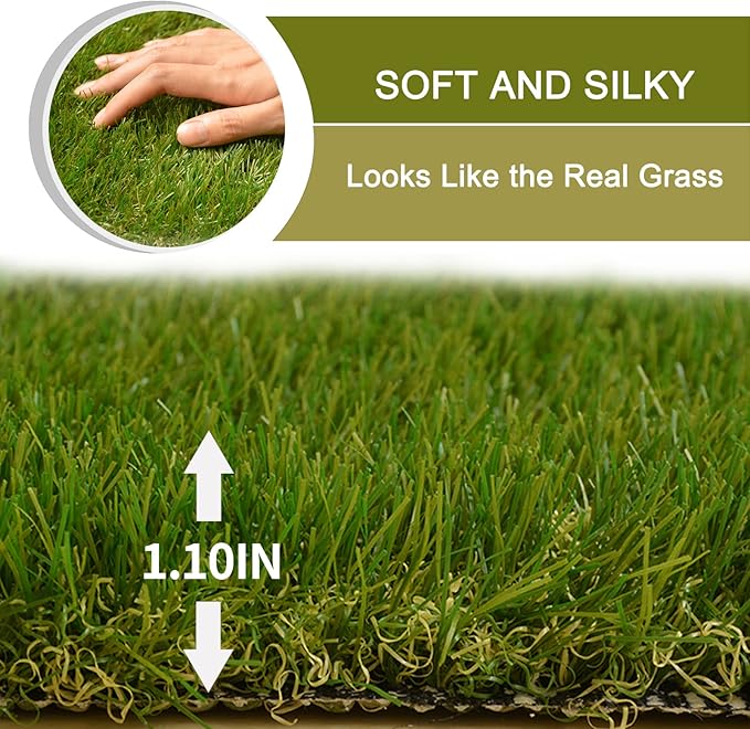 Dog Grass Large Potty Patch, Artificial Dog Grass Bathroom Turf for Pet Training, Washable Puppy Pee Pad, Perfect Indoor/Outdoor Portable Potty Pet Loo (Replacement Grass)-PawvioPets