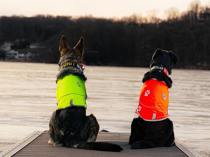 Custom Reflective Dog Vest Personalized High Visibility Reflective Jacket for Your Puppy Hunting Safety Gear with Elastic Strap & Clasp, Comfortable, Perfect for Day and Night Walks!-PawvioPets