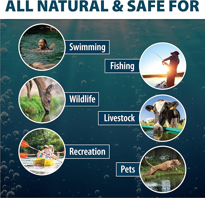 Airmax Pond Dye Packets Natures Blue Colorant for Large Pond & Lake, Beneficial UV Blocking Color Concentrate, Maintain Clean & Clear Water, Fish, Bird & Animal Safe, 4 Soluble Packets-PawvioPets