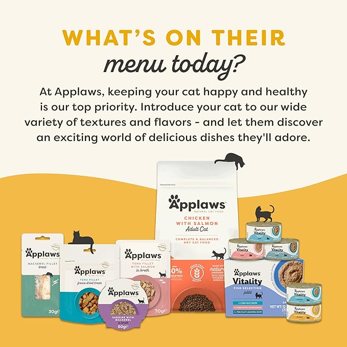 Applaws Vitality Wet Cat Food Paté, Natural Canned Cat Food, Wet Food for Cats with Added Vitamins and Minerals, Grain Free, Carrageenan Free, Chicken Breast (24 Count, 5.5oz Cans)-PawvioPets